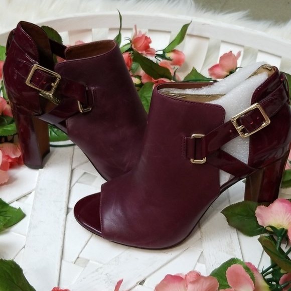 Lauren Ralph Lauren sz 9 Purple Leather Booties - Picture 4 of 8